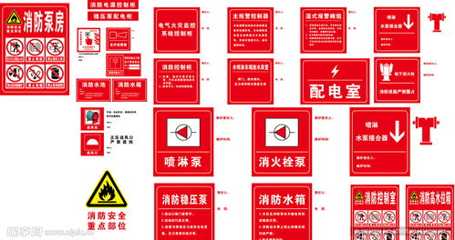 消防安全標(biāo)識大全設(shè)計圖 標(biāo)志圖標(biāo)